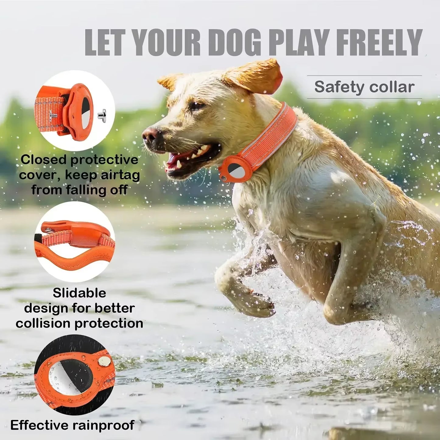 SafePup – Dog Collar with Airtag Case