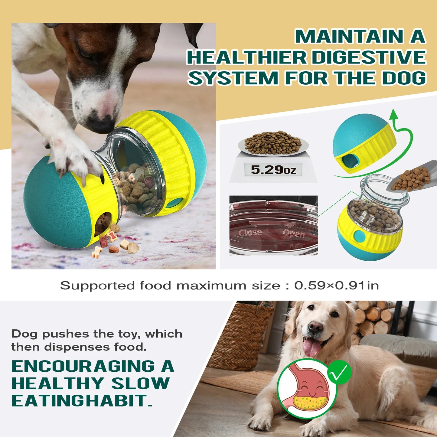 RolliFeast – Treat Dispensing Slow Feeder Ball