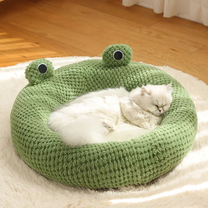 FrogHaven – Plush Pet Nest Bed