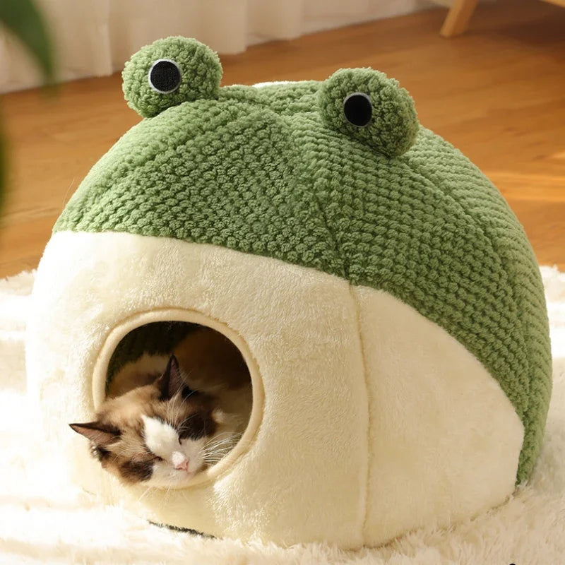 FrogHaven – Plush Pet Nest Bed