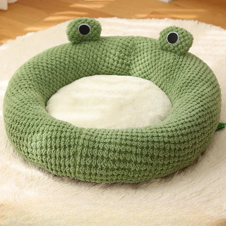 FrogHaven – Plush Pet Nest Bed