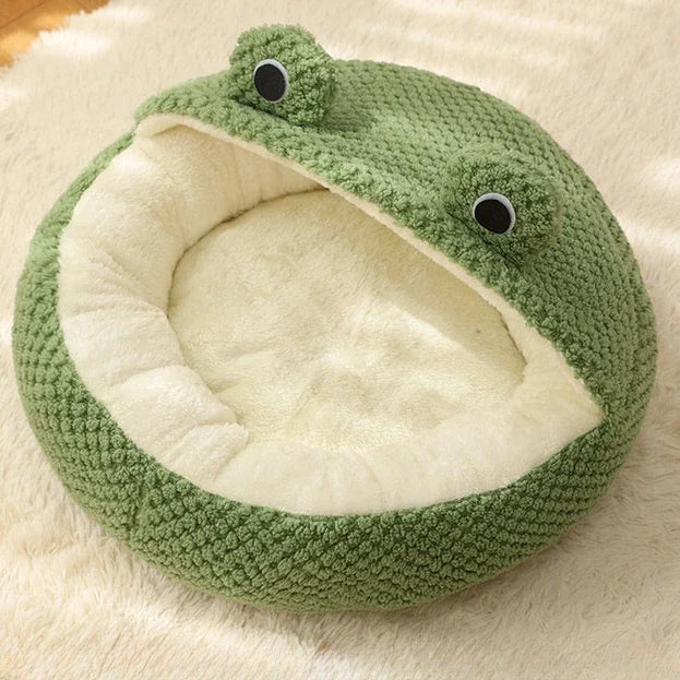 FrogHaven – Plush Pet Nest Bed