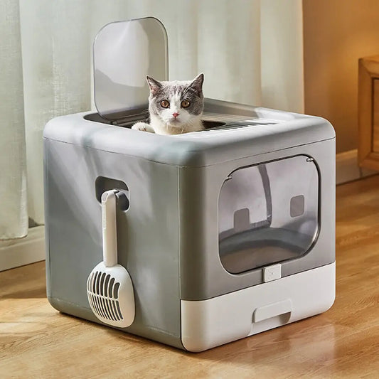 PurrDome – Foldable Enclosed Cat Litter Box