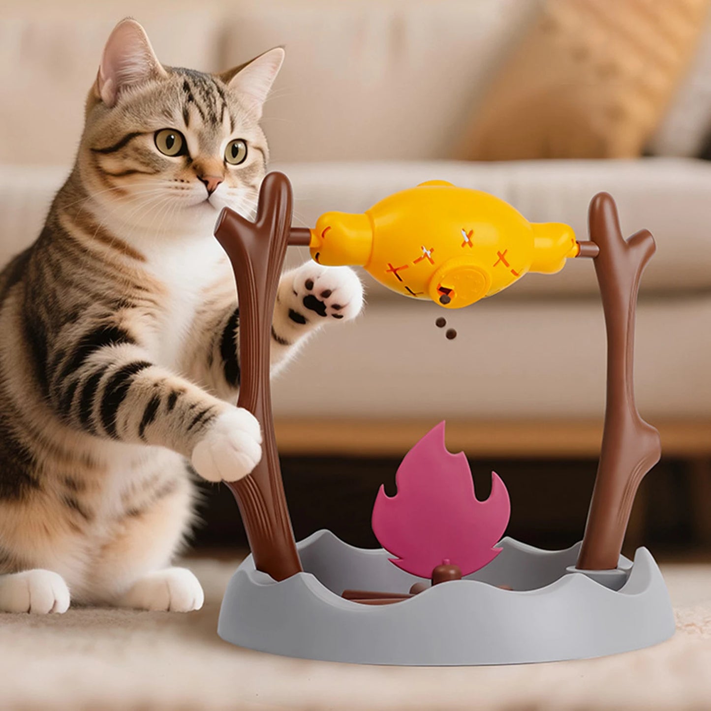 FishSpin – Interactive Cat Puzzle Snack Bowl