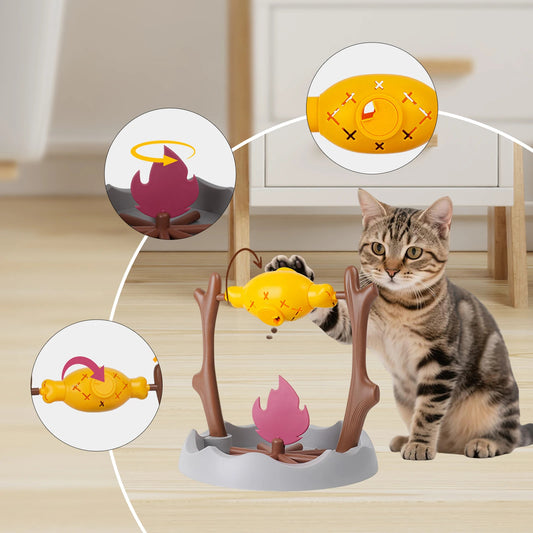 FishSpin – Interactive Cat Puzzle Snack Bowl