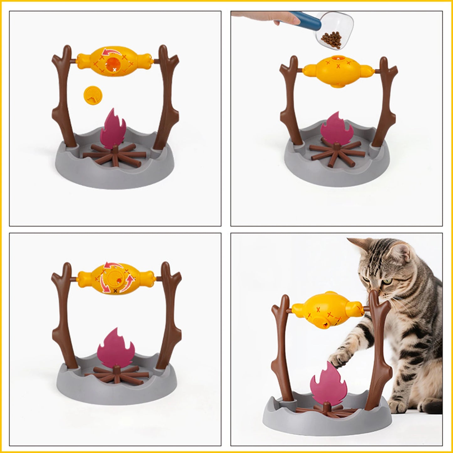 FishSpin – Interactive Cat Puzzle Snack Bowl