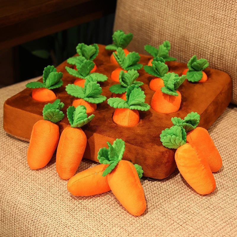SniffRoot – Carrot Plush Puzzle Toy for Dogs