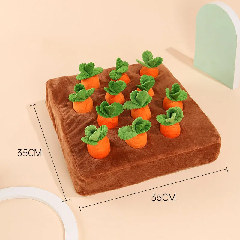 SniffRoot – Carrot Plush Puzzle Toy for Dogs