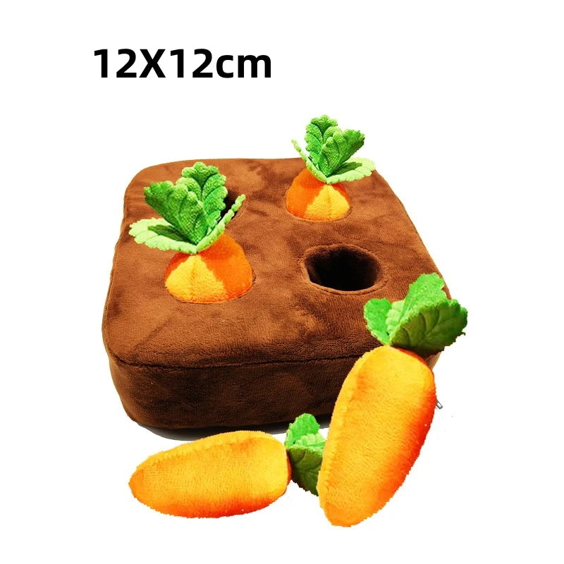 SniffRoot – Carrot Plush Puzzle Toy for Dogs