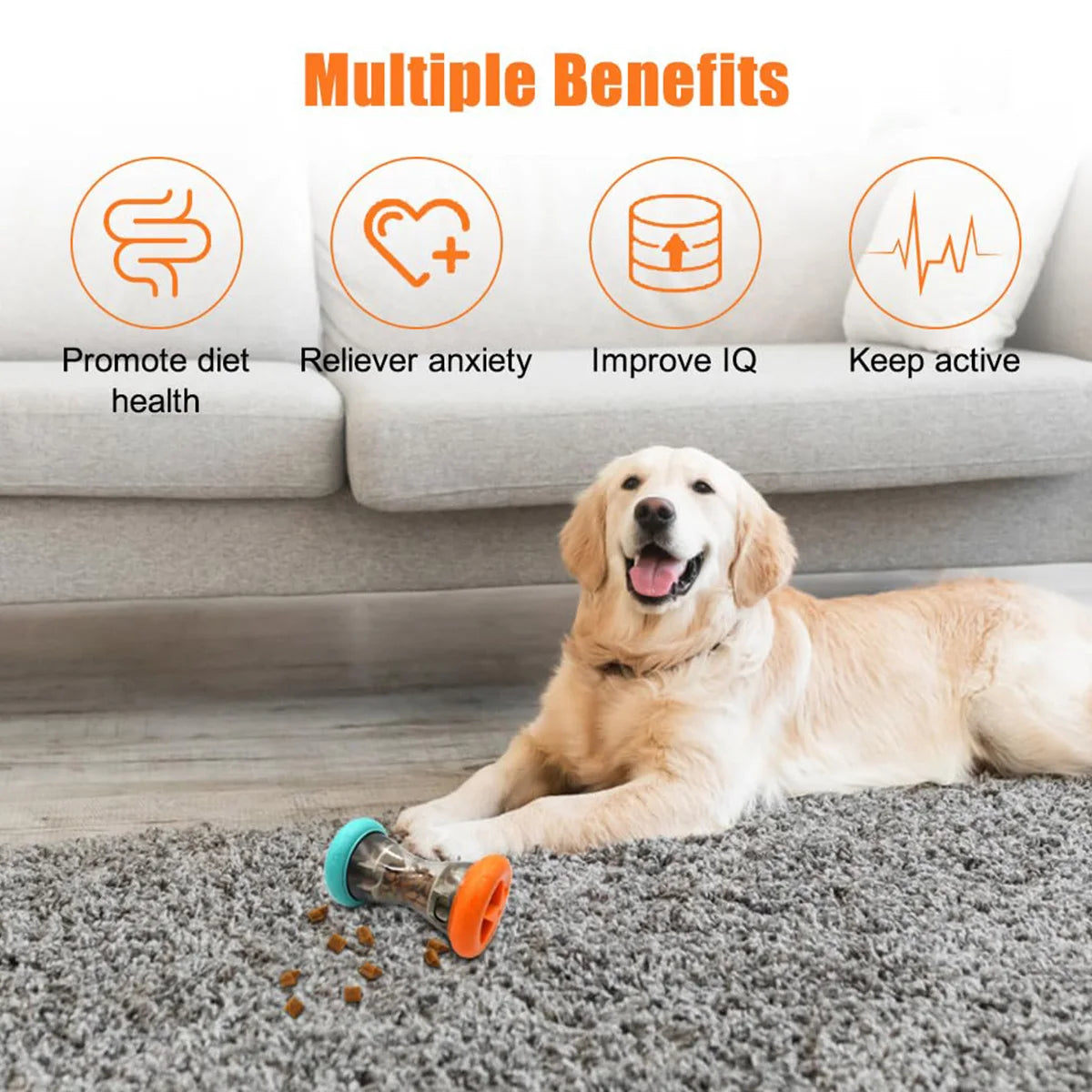 TreatRoll – Dumbbell Food Dispensing Puzzle Toy