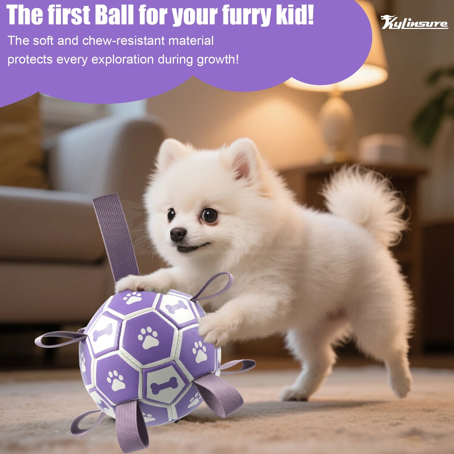 PawKick – Large Interactive Dog Soccer Ball with Straps