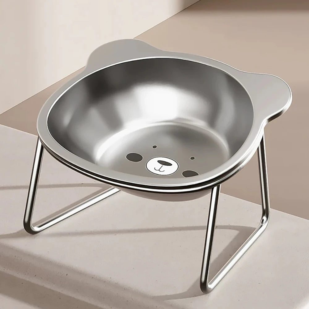 PawLift – Raised Stainless Steel Cat Bowl