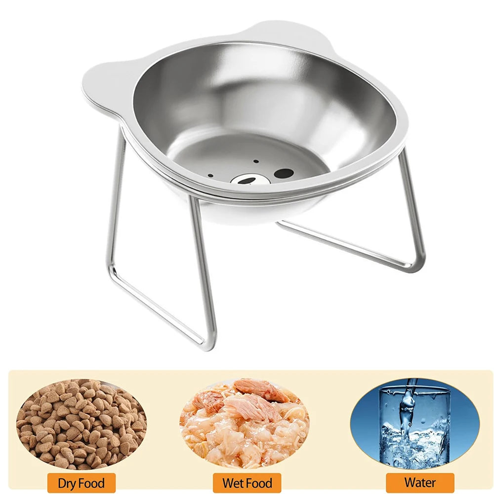 PawLift – Raised Stainless Steel Cat Bowl