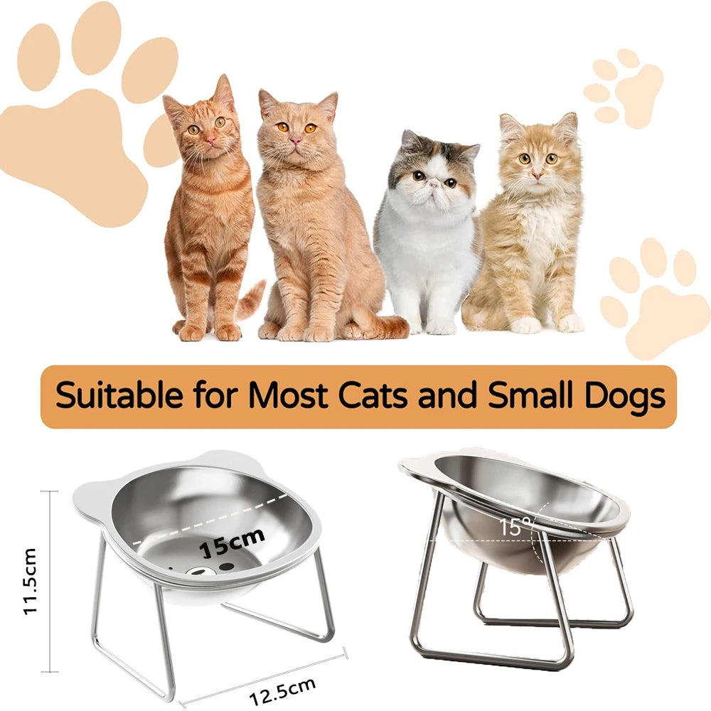 PawLift – Raised Stainless Steel Cat Bowl