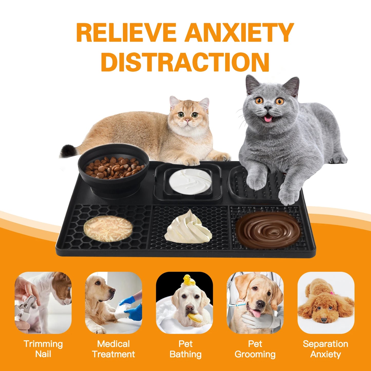 PawLickEase – Silicone Dog Licking Pad & Slow Feeder
