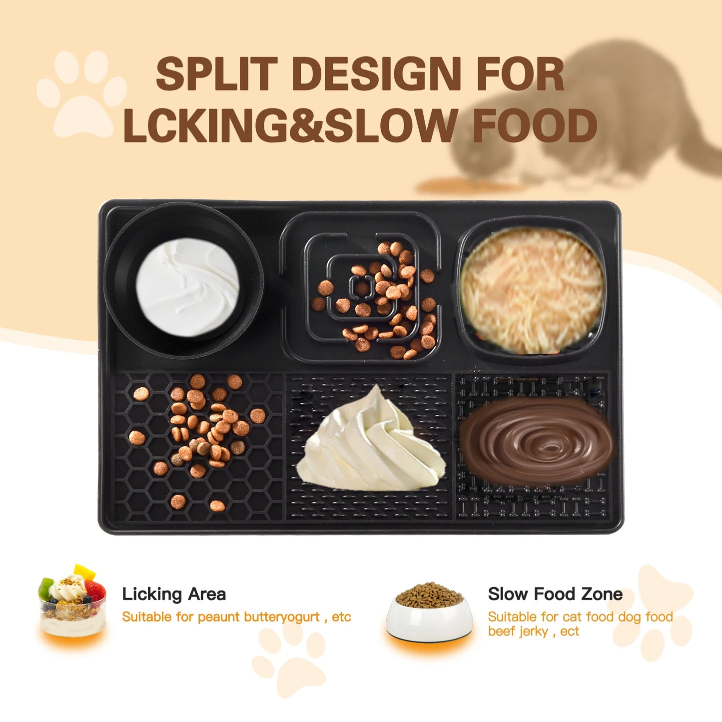 PawLickEase – Silicone Dog Licking Pad & Slow Feeder