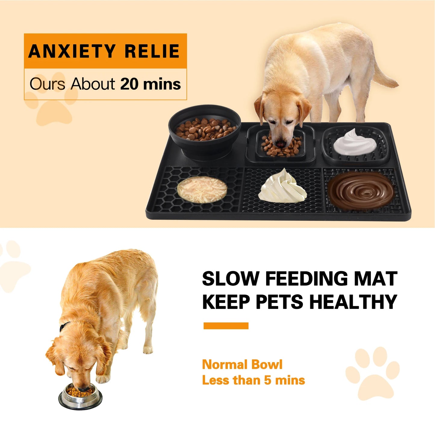 PawLickEase – Silicone Dog Licking Pad & Slow Feeder