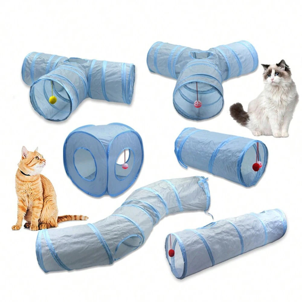 PurrWay – 3-Way Foldable Cat Tunnel Toy