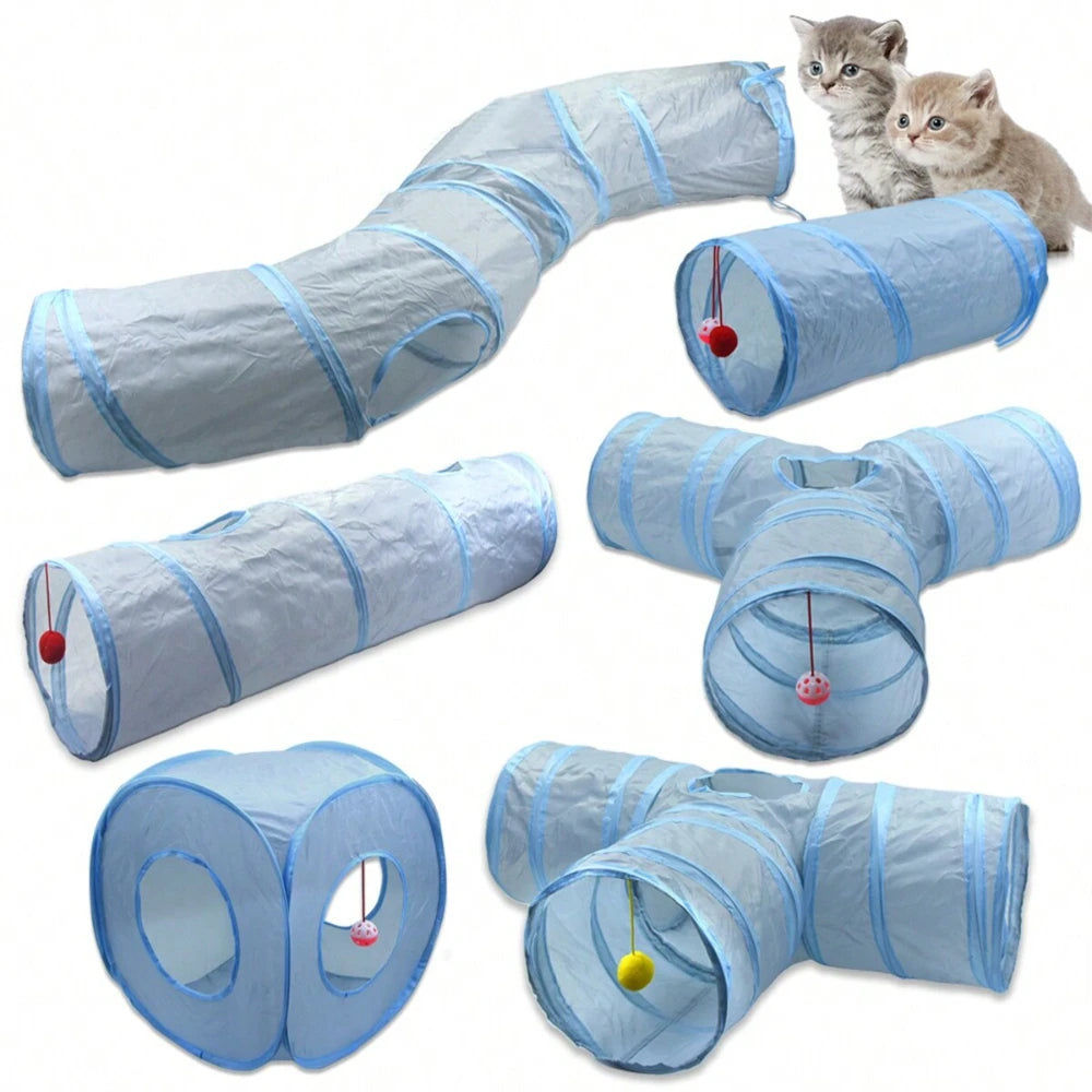 PurrWay – 3-Way Foldable Cat Tunnel Toy