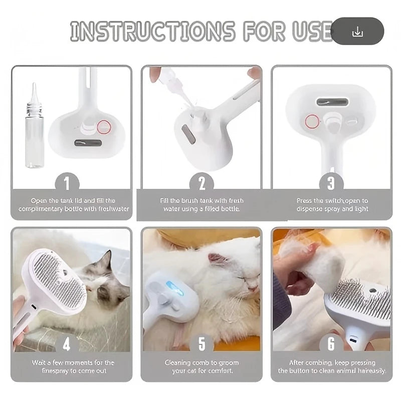 FurMist – Pet Steam Grooming Comb