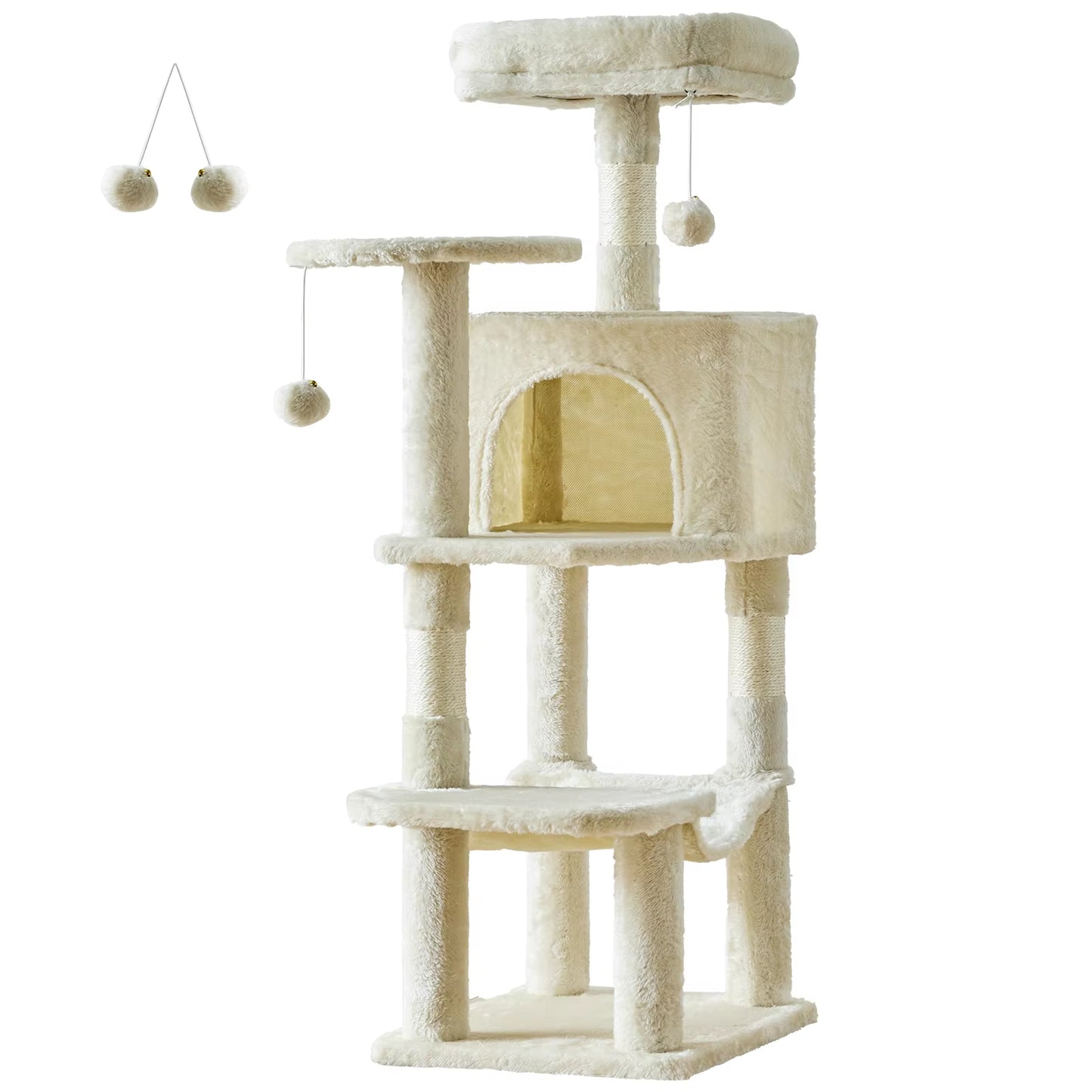 ClawVista –  Multi-Level Cat Tower & Scratching Tree