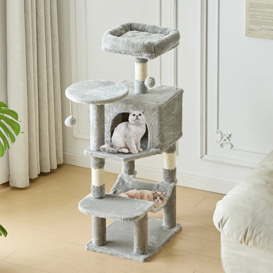ClawVista –  Multi-Level Cat Tower & Scratching Tree