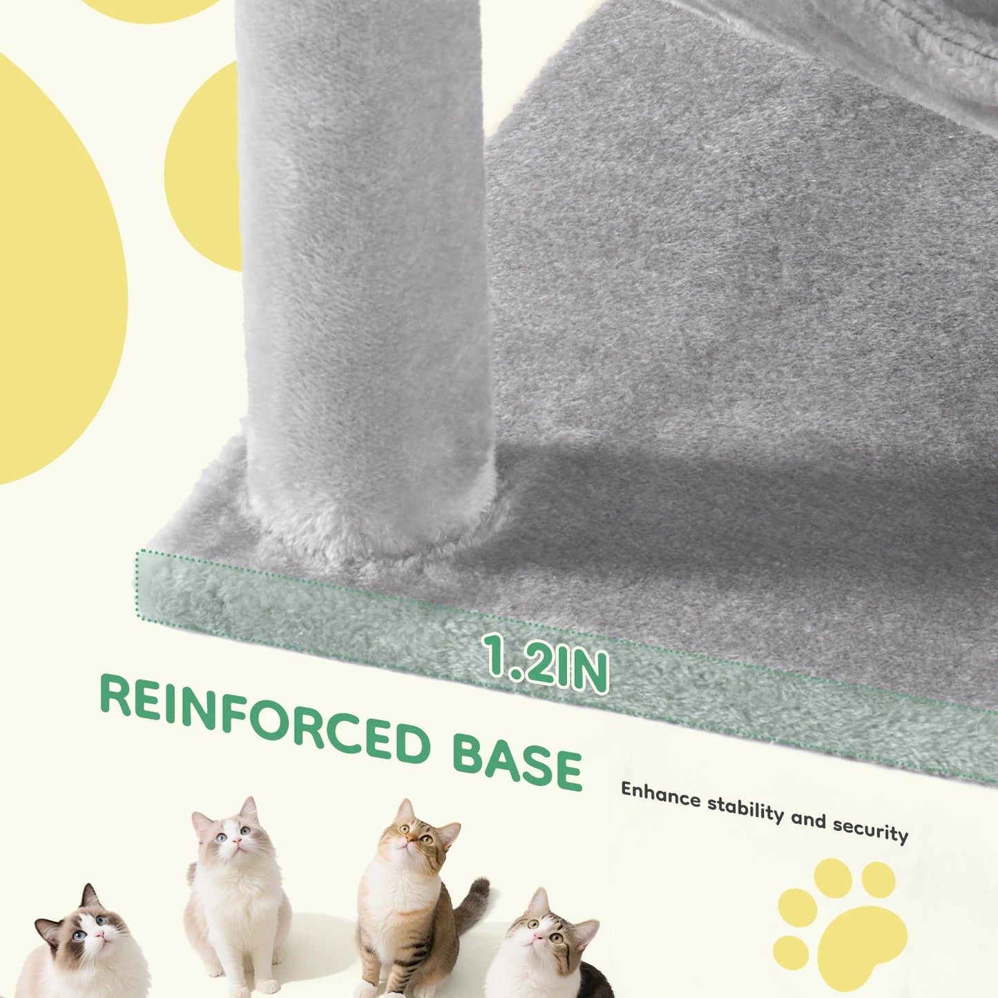 ClawVista –  Multi-Level Cat Tower & Scratching Tree