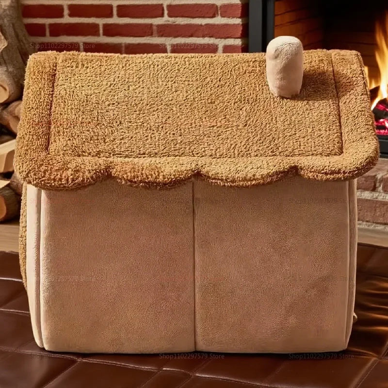 CozyDen – Foldable Washable Pet Cave Bed