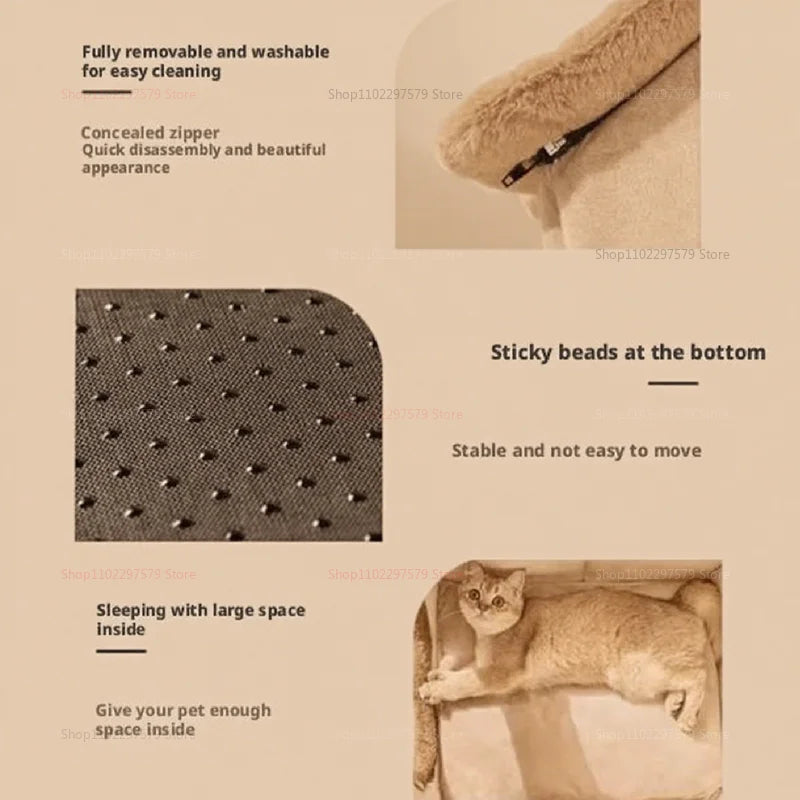 CozyDen – Foldable Washable Pet Cave Bed