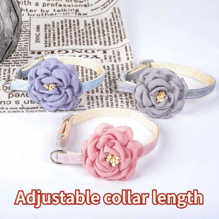 PawBlossom – Camellia Flower Pet Collar