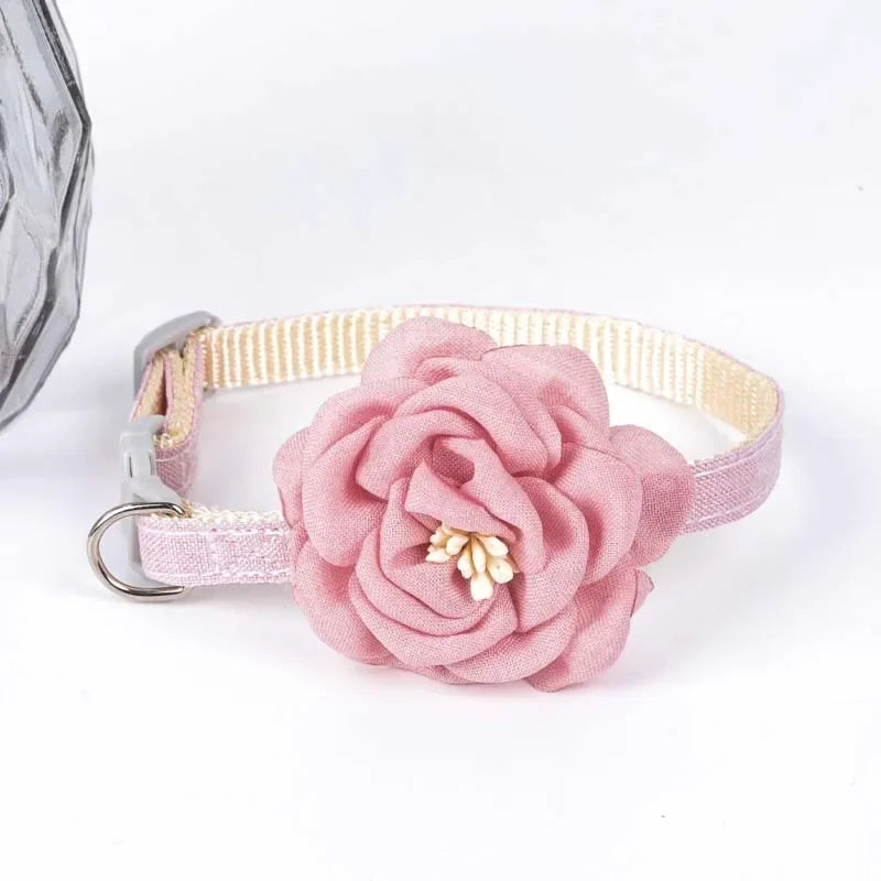 PawBlossom – Camellia Flower Pet Collar