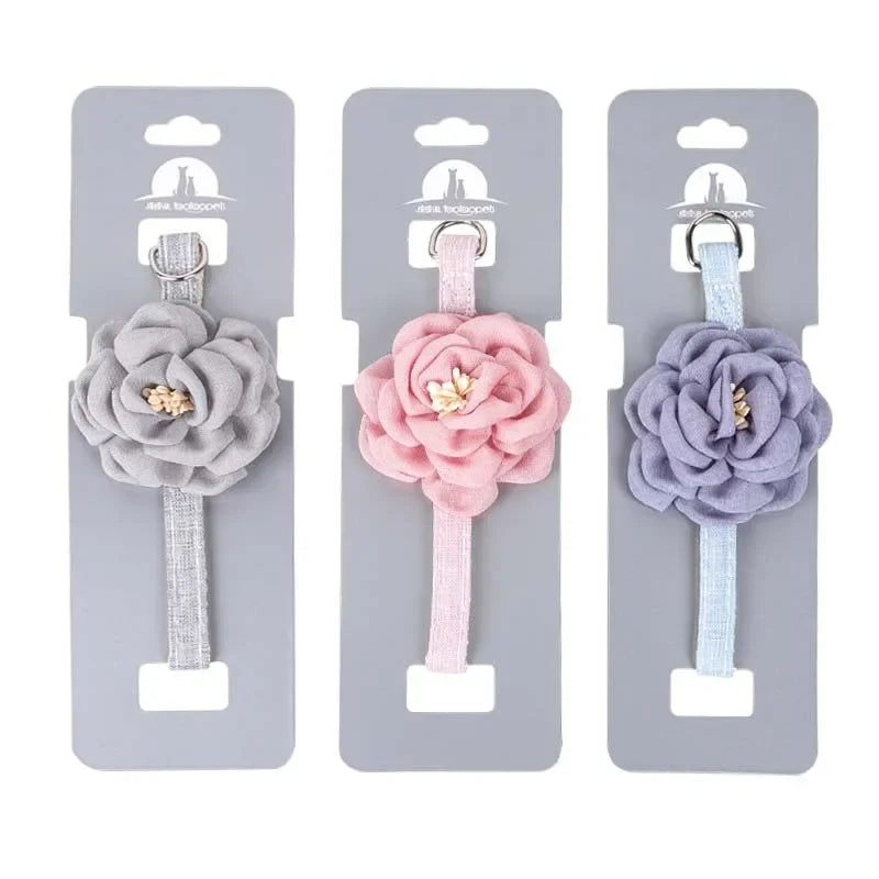 PawBlossom – Camellia Flower Pet Collar
