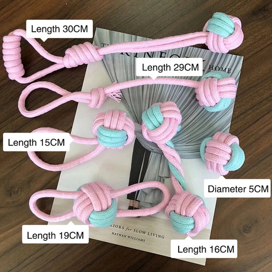 TugTailz – 6Pcs Durable Cotton Rope Dog Toy Set