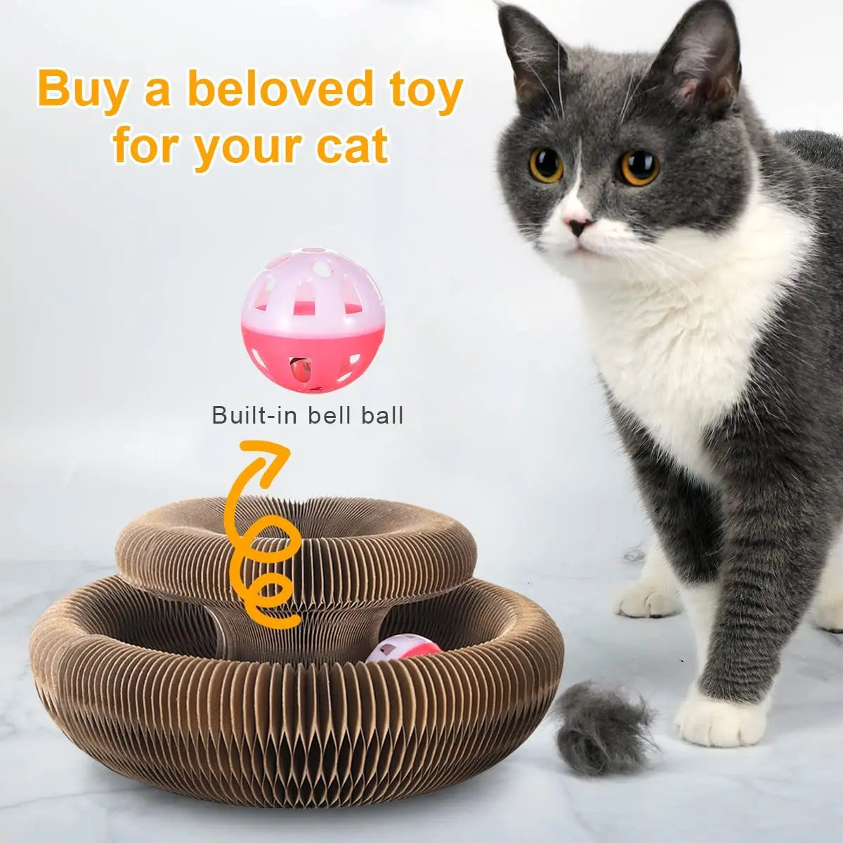 Purrado – Round Cat Scratch & Play Ball Board