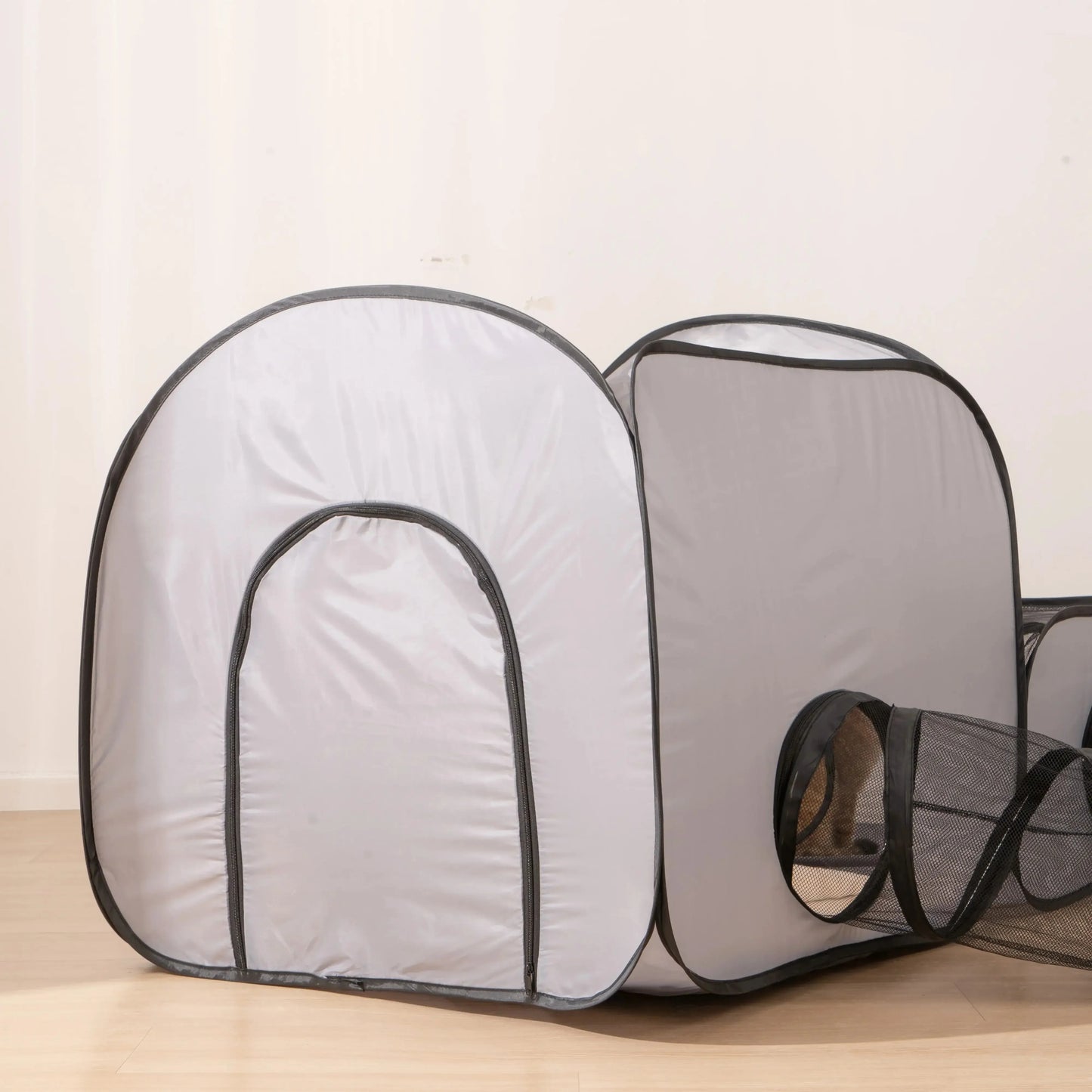 Pawrium – Foldable Oxford Pet Nest with Play Tunnel