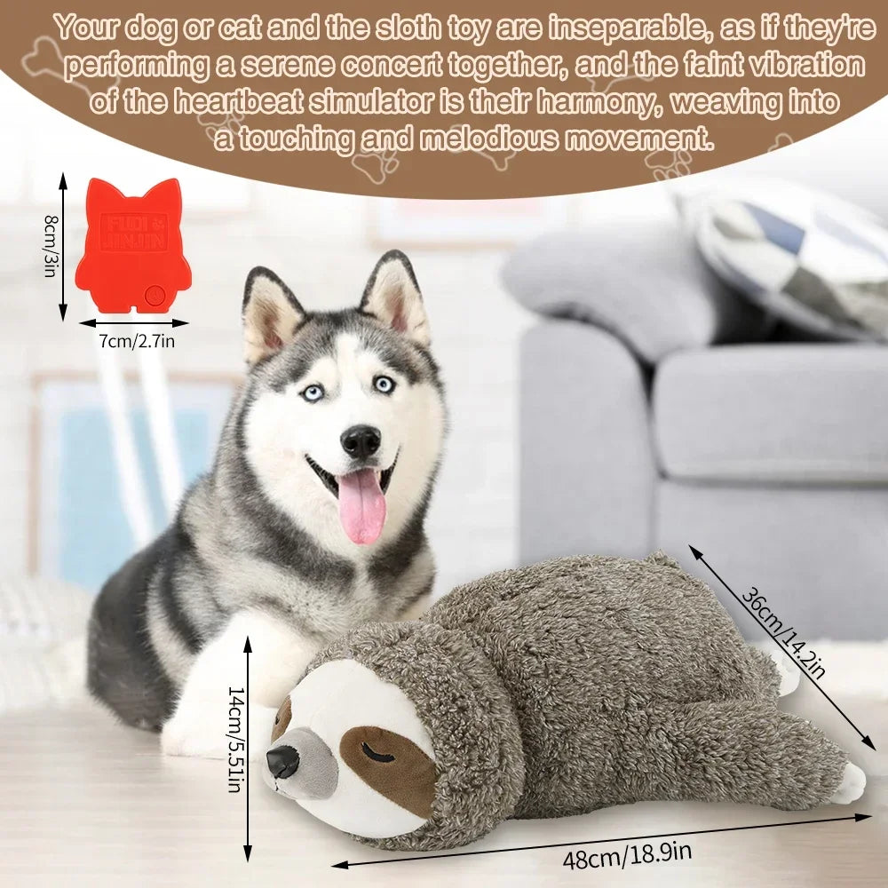 Slothora – Forest Sloth Heartbeat Puppy Toy