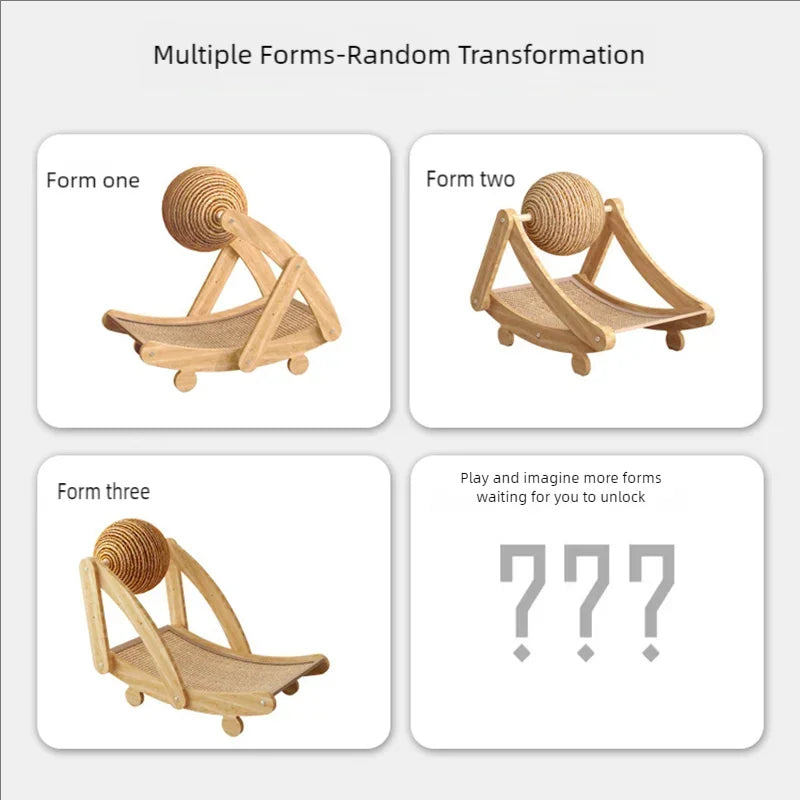 ScratchHaven – Vertical Sisal Cat Scratcher with Ball