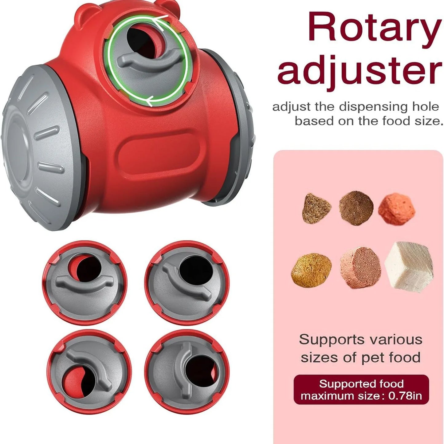 SmartBite – Red Interactive Dog Slow-Feed Toy