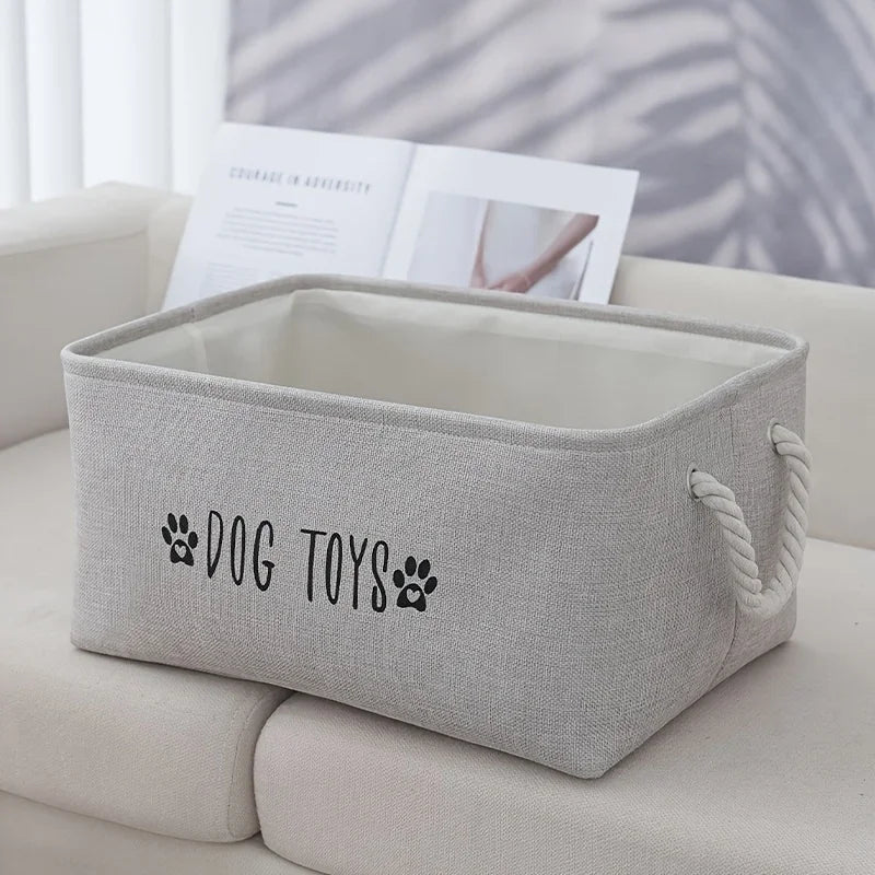 FurToys – Woven Polyester Pet Toy &amp; Supply Storage Basket