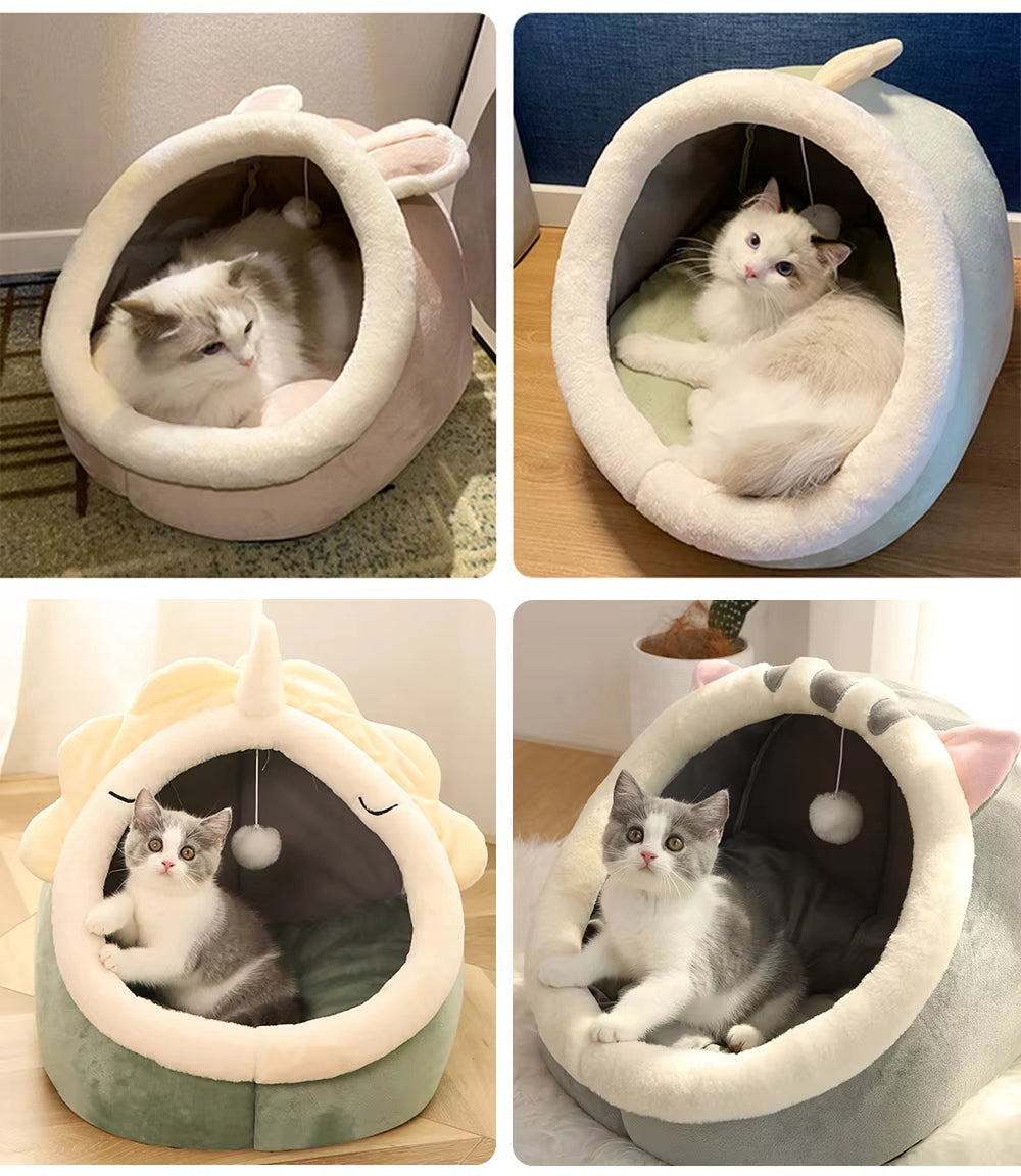 CozyPaw – Foldable Cartoon Cat Bed