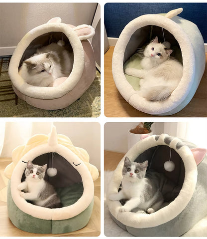 CozyPaw – Foldable Cartoon Cat Bed