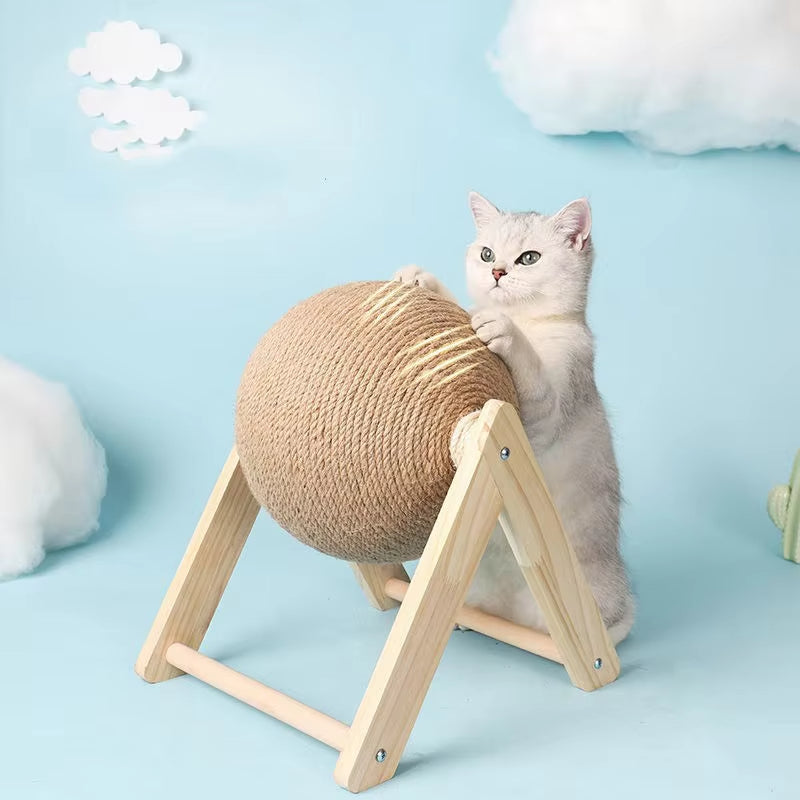 ClawGlobe – Sisal Rope Cat Scratching Ball Toy