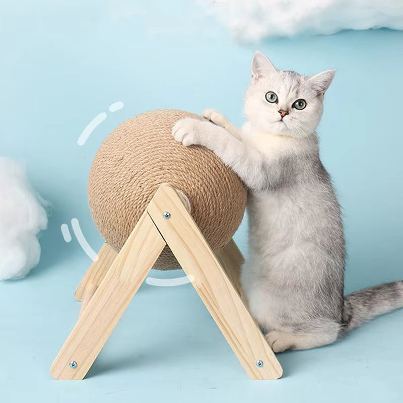 ClawGlobe – Sisal Rope Cat Scratching Ball Toy