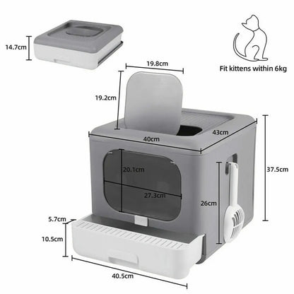 PurrDome – Foldable Enclosed Cat Litter Box
