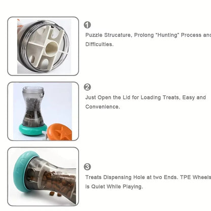 TreatRoll – Dumbbell Food Dispensing Puzzle Toy