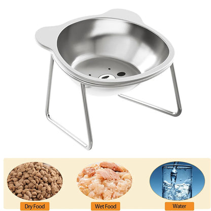 PawLift – Raised Stainless Steel Cat Bowl