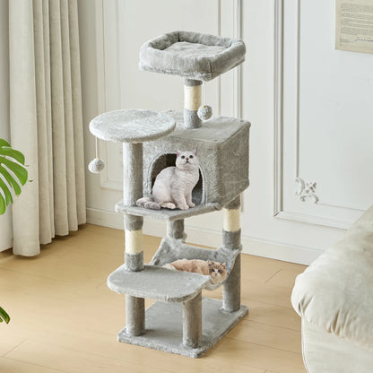 ClawVista –  Multi-Level Cat Tower & Scratching Tree