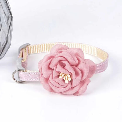 PawBlossom – Camellia Flower Pet Collar