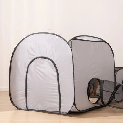 Pawrium – Foldable Oxford Pet Nest with Play Tunnel