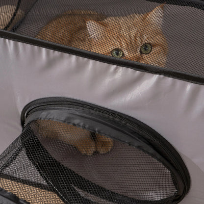 Pawrium – Foldable Oxford Pet Nest with Play Tunnel